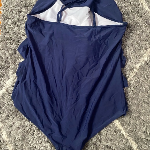 One Piece Ruffle Bathing Suit - Picture 3 of 3